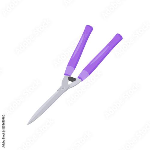 Hedge Shears Flat Icon, Vector illustration
