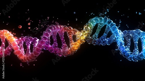 Colorful DNA double helix