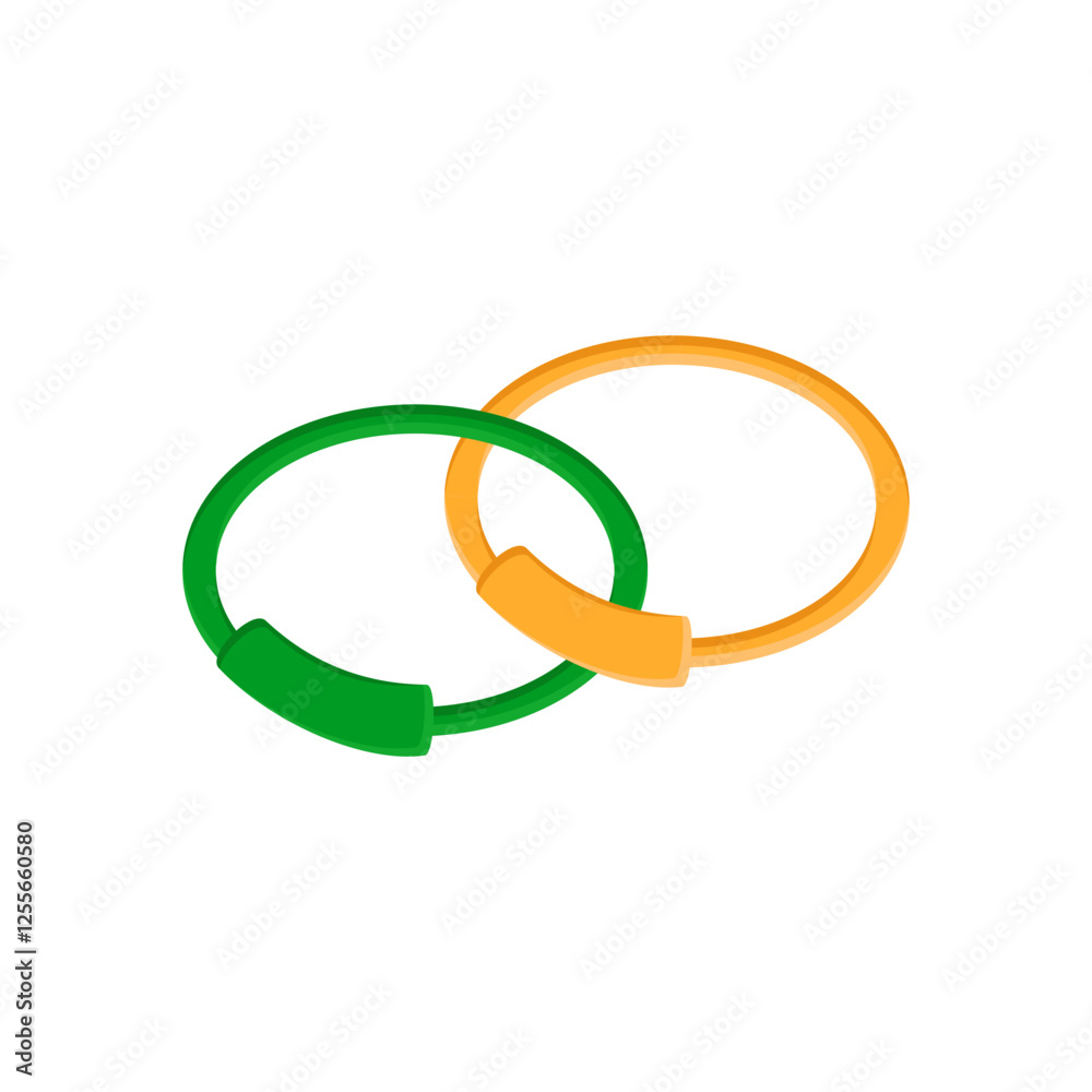 Animal Nose Ring Flat Icon, Vector illustration