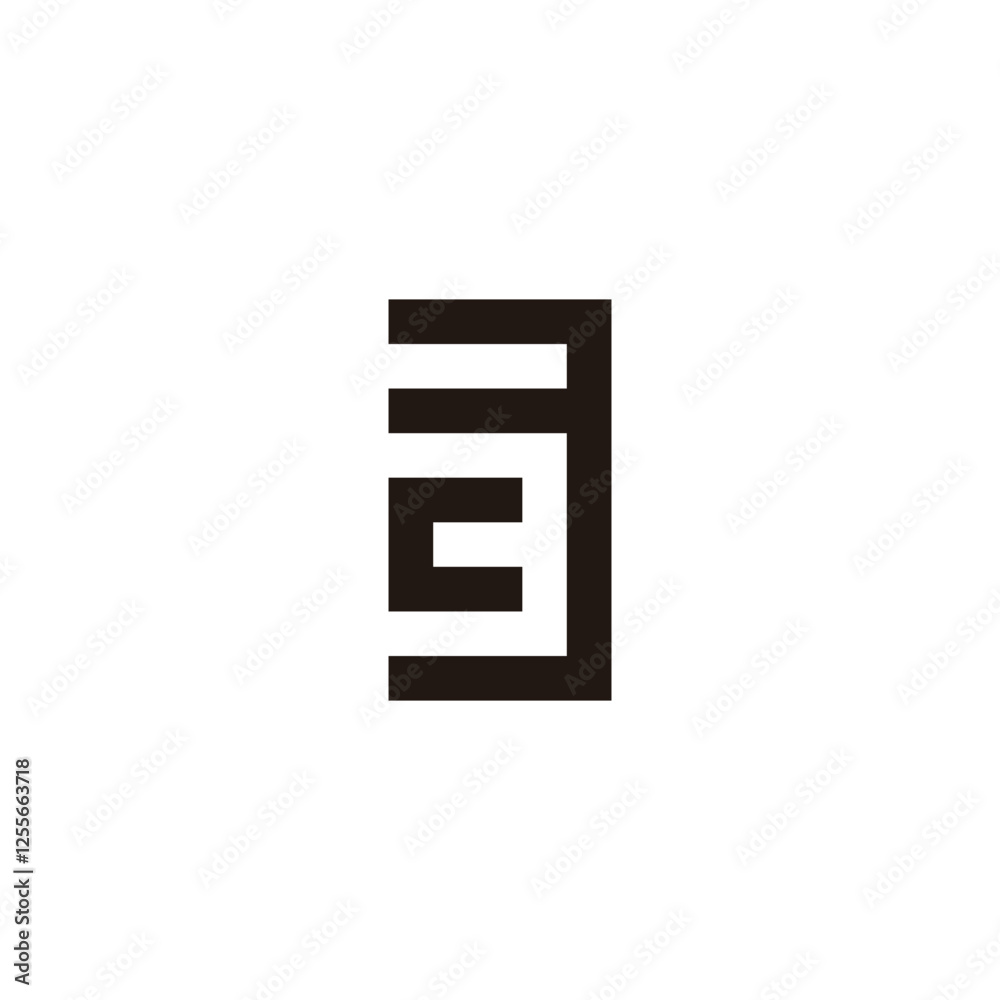 Letter c and 3 square geometric symbol simple logo vector Letter c and 3 square geometric symbol simple logo vector