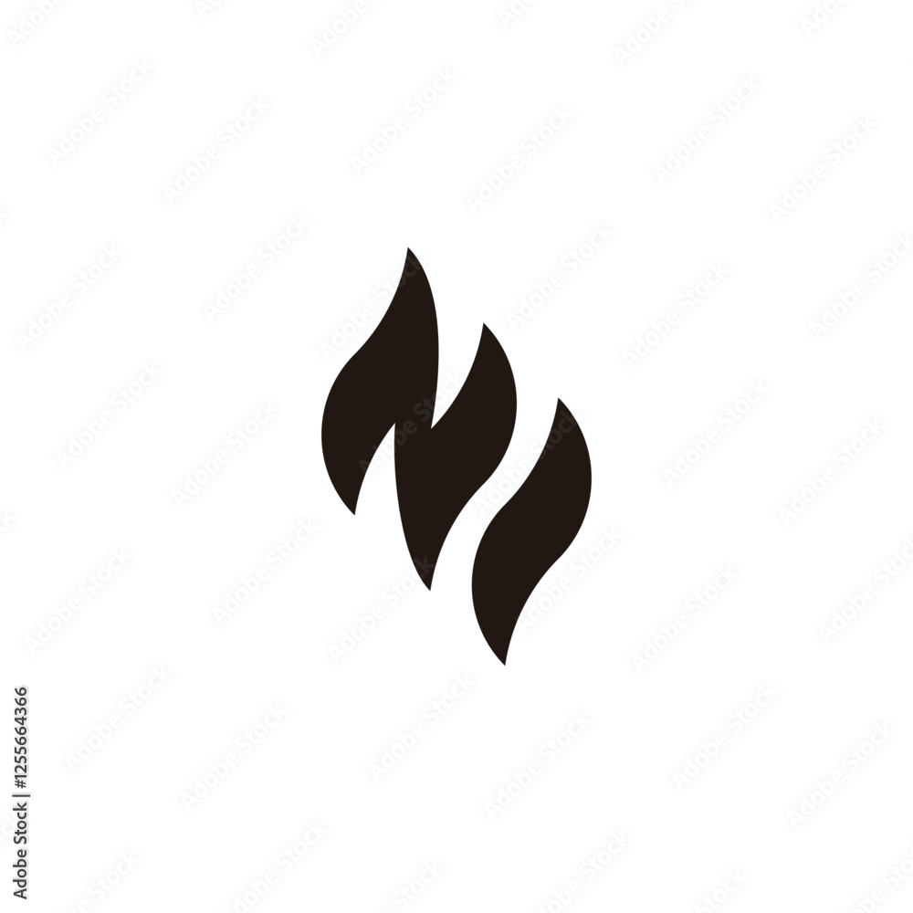 Letter NI fire geometric symbol simple logo vector Letter NI fire geometric symbol simple logo vector