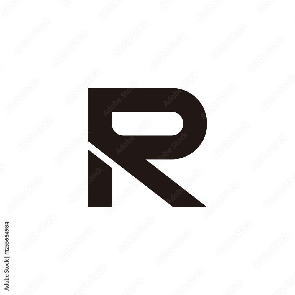 Letter R cool geometric symbol simple logo vector Letter R cool geometric symbol simple logo vector
