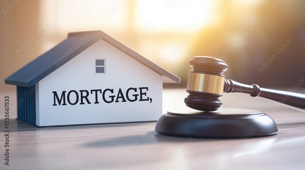 mortgage and judge's gavel mortgage and judge's gavel