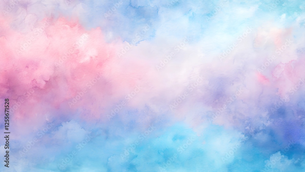 Fototapeta premium Dreamy Pastel Watercolor Soft Background