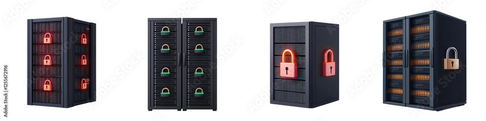 Secure Data Storage Solutions with Lock Symbols and Digital Cabinets Secure Data Storage Solutions with Lock Symbols and Digital Cabinets