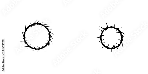 Crown of thorns symbol. Observance of Good Friday. Latest design