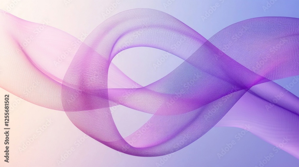 Abstract Purple Pink and Blue Flowing Waves