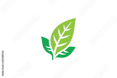 tree leaf vector silhouette isolated in white background