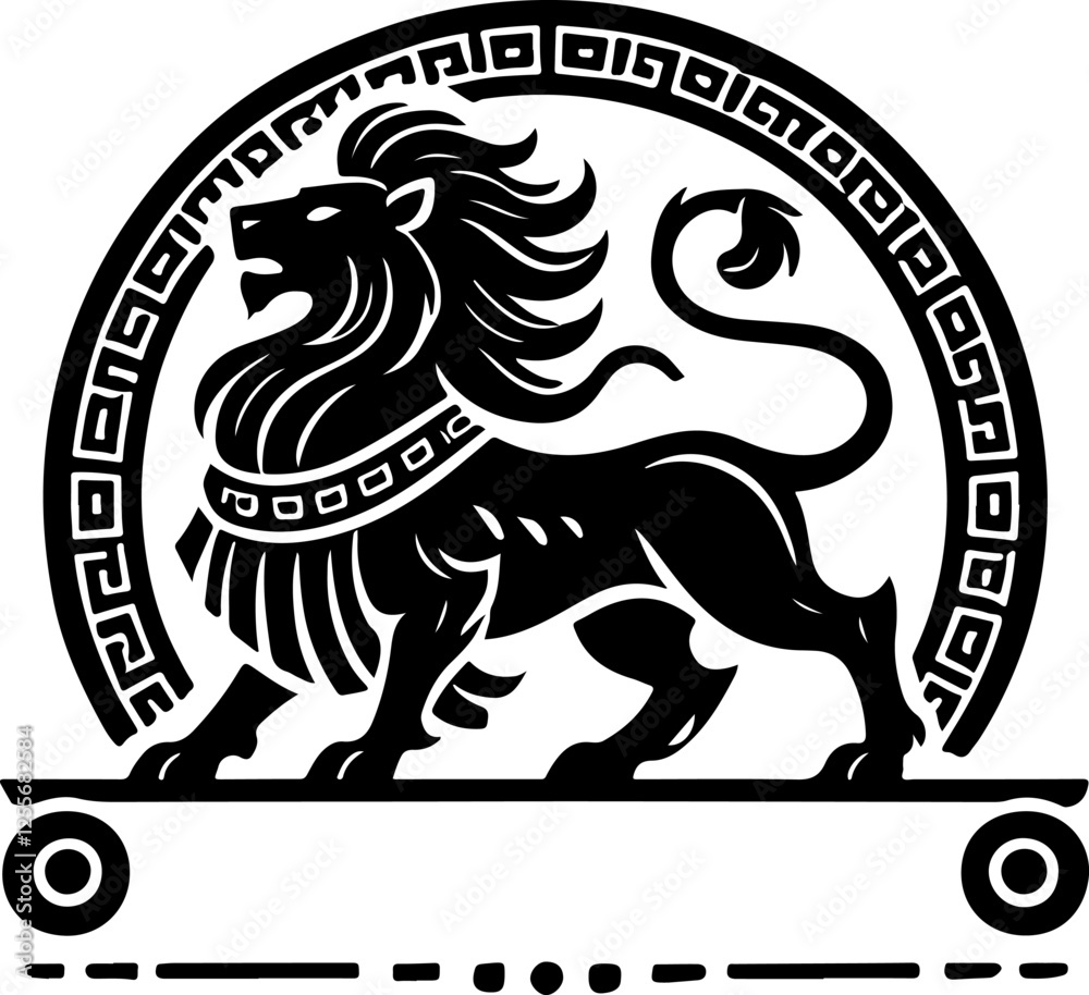 Fototapeta premium sketch vector illustration silhouette icon logo symbol mandala classic modern animal mythology horse unicorn 