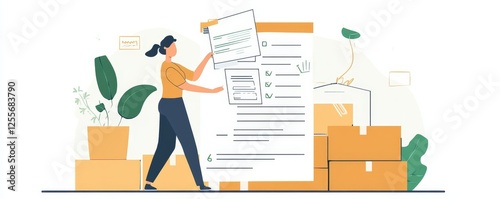 Person Filling A Purchase Order Form, 