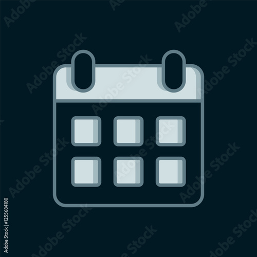 Line Travel planning calendar and airplane icon isolated on black background. A planned holiday trip. Flat filled outline style with shadow. Vector