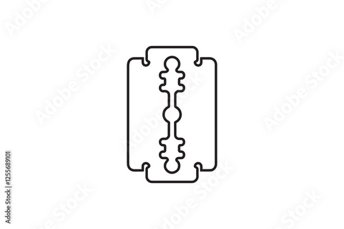 razor blade vector silhouette isolated in white background