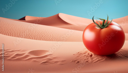 tomato on remoted pastel heritage replica area