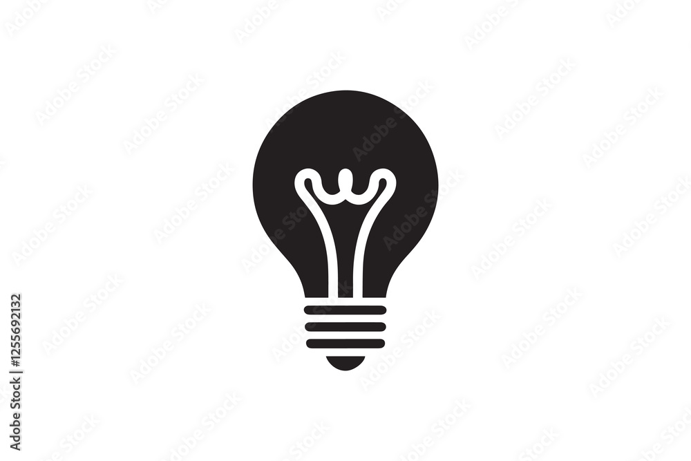 bulb vector silhouette isolated in white background bulb vector silhouette isolated in white background
