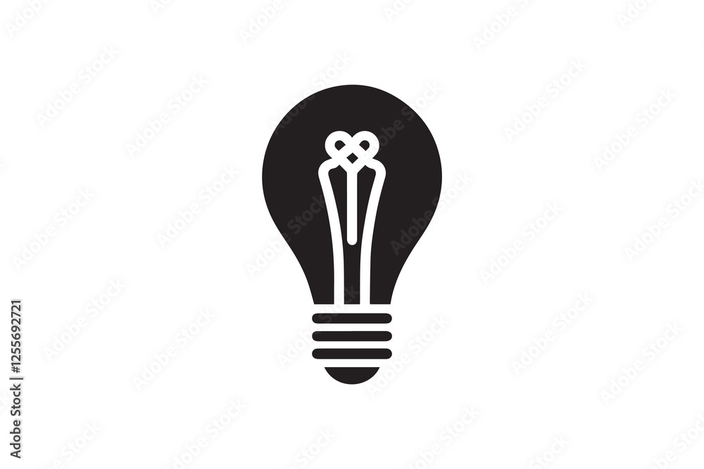 bulb vector silhouette isolated in white background