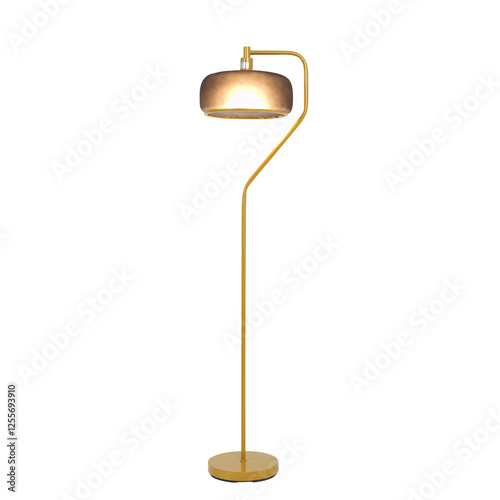 Yellow lamp design on a transparent background photo