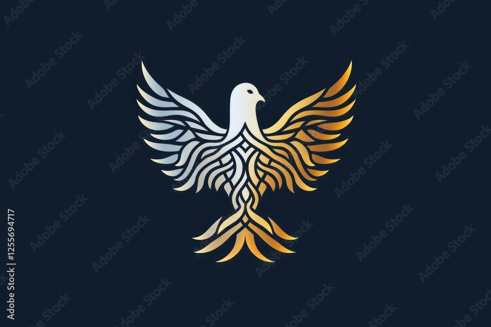 Fototapeta premium A dove symbolizes the Holy Spirit and divine presence, reflecting themes of unity, humility, and hope during important Christian celebrations like Maundy Thursday and Palm Sunday