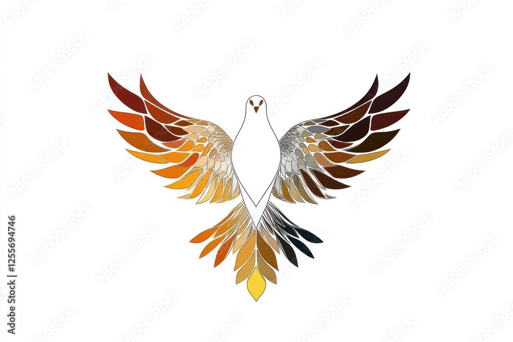 Obraz premium A dove with outstretched wings symbolizes peace and grace, embodying spiritual strength, unity, and divine presence in Christian faith during celebratory events