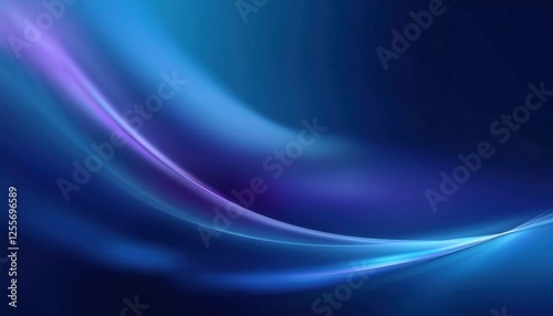 abstract flowing blue and purple wave on dark background for futuristic design, digital wallpaper, or tech presentation

 photo