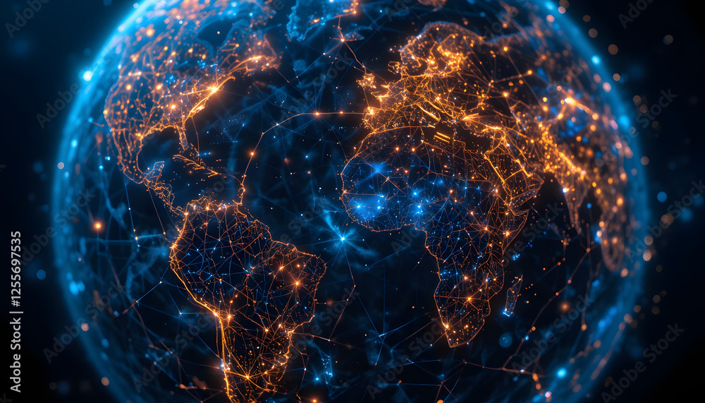 Obraz premium Global network connections