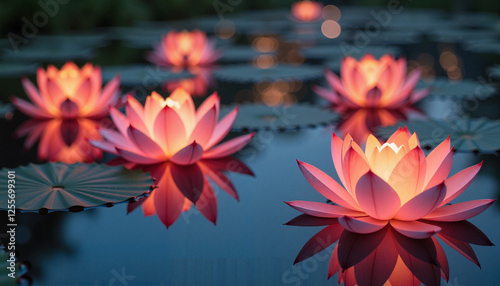  Lotus Flower Symbolizing Purity, Spirituality, and Enlightenment  

