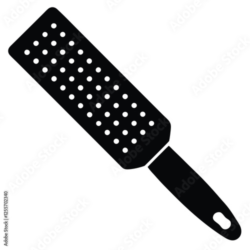 Cheese Grater Vector Illustration – Kitchen Utensil Silhouette for Food Design