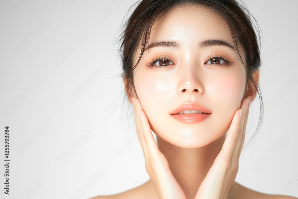 20代の美しい若い女性。美容系広告に最適な素材。 20代の美しい若い女性。美容系広告に最適な素材。