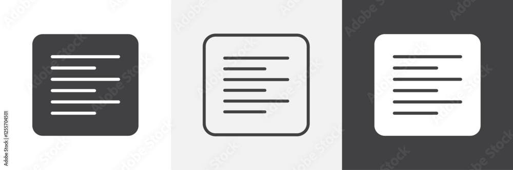 Align left vector icons collection graphic designs for ui designs Align left vector icons collection graphic designs for ui designs