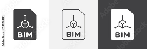 Bim vector icons collection graphic designs for ui designs