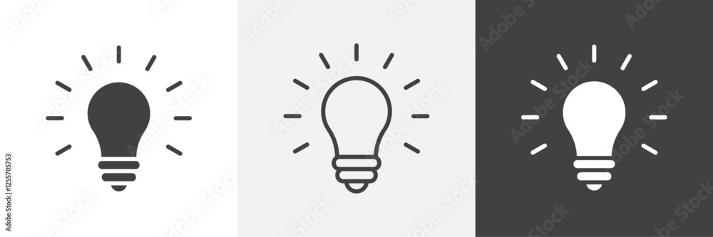 Bulb vector icons collection graphic designs for ui designs Bulb vector icons collection graphic designs for ui designs