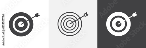 Bullseye vector icons collection graphic designs for ui designs