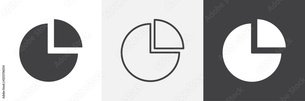 Chart pie vector icons collection graphic designs for ui designs Chart pie vector icons collection graphic designs for ui designs