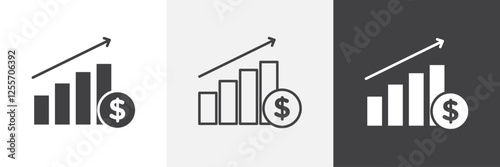 Chat arrow grow vector icons collection graphic designs for ui designs