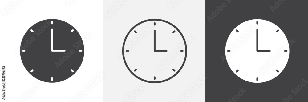Clock two vector icons collection graphic designs for ui designs Clock two vector icons collection graphic designs for ui designs