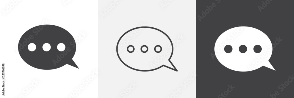 Fototapeta premium Comment vector icons collection graphic designs for ui designs