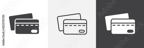 Credit card vector icons collection graphic designs for ui designs