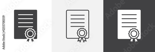 Diploma vector icons collection graphic designs for ui designs