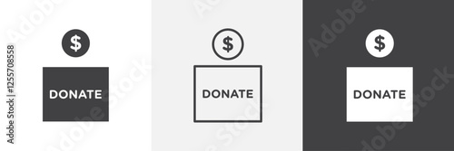 Donate vector icons collection graphic designs for ui designs