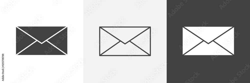 Envelope vector icons collection graphic designs for ui designs Envelope vector icons collection graphic designs for ui designs