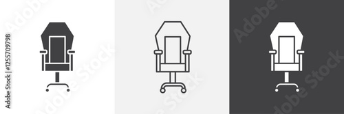 Gaming chair vector icons collection graphic designs for ui designs