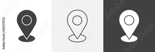 Marker vector icons collection graphic designs for ui designs