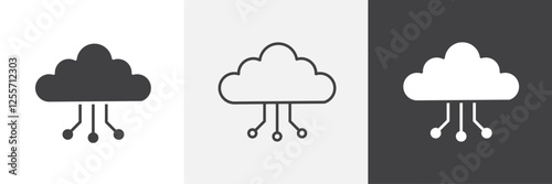 Network cloud vector icons collection graphic designs for ui designs