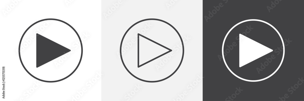 Play vector icons collection graphic designs for ui designs Play vector icons collection graphic designs for ui designs