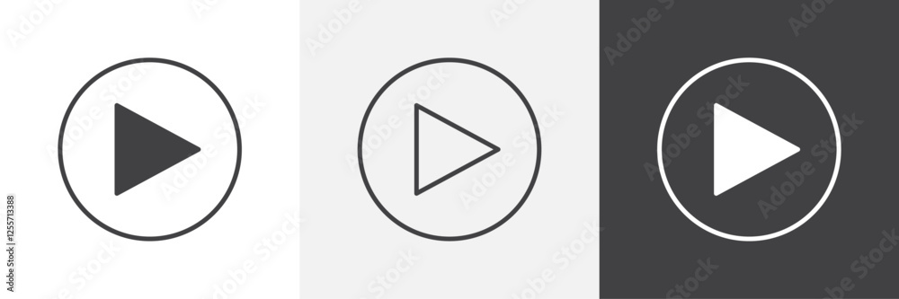 Play vector icons collection graphic designs for ui designs Play vector icons collection graphic designs for ui designs