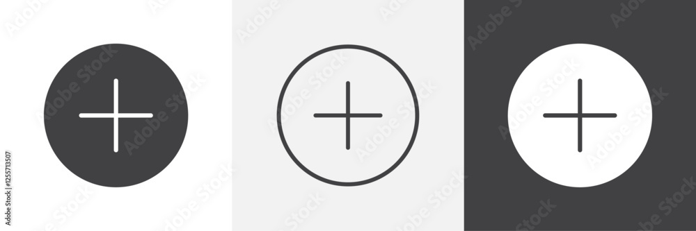 Plus vector icons collection graphic designs for ui designs Plus vector icons collection graphic designs for ui designs