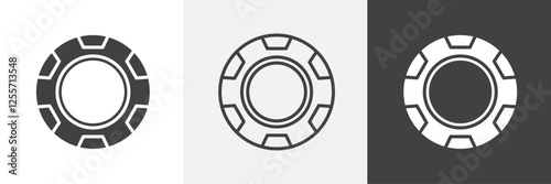 Poker chip vector icons collection graphic designs for ui designs