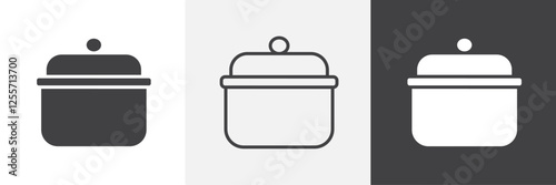 Pot vector icons collection graphic designs for ui designs