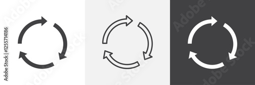 Recycle vector icons collection graphic designs for ui designs