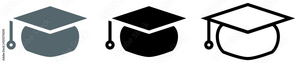 graduation gown cap icon, simple flat style, illustration, logo sign symbol pictogram template, for ui or ux isolated on white for mobile app, editable graduation gown cap icon, simple flat style, illustration, logo sign symbol pictogram template, for ui or ux isolated on white for mobile app, editable