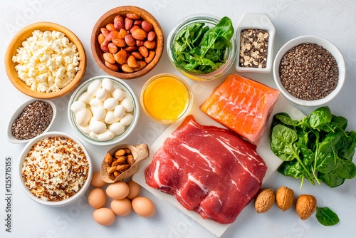 Wallpaper Mural Exploring a vibrant arrangement of healthy ingredients for nutritious meals in a cozy kitchen Torontodigital.ca